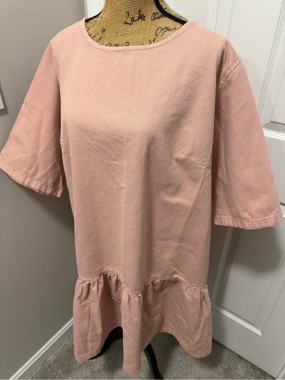 ASOS Pink Cotton Denim Dress